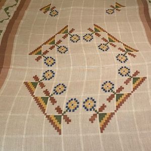 Vintage Linen Bed Cover/Tablecloth